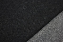 Alpenfleece Denim Look - schwarz