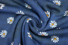 Alpenfleece Digital Denim Gänseblümchen