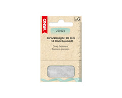 18 Annäh-Druckknöpfe KST transparent VENO - 10 mm - 210121