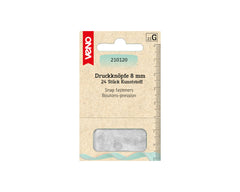 24 Annäh-Druckknöpfe KST transparent VENO - 8 mm - 210120