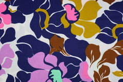Baumwoll Satin Abstract Flowers