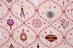 Baumwollstoff Christmas Accessoires - rosa
