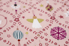 Baumwollstoff Christmas Accessoires - rosa