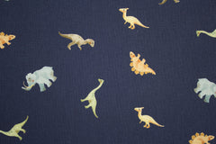 Baumwoll Popeline Dinos und Mammuts