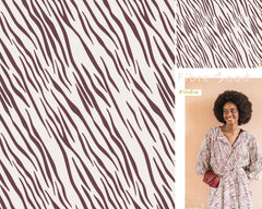 Baumwoll Popelin Animal Stripes Fibre Mood