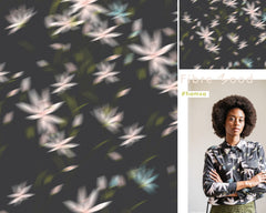 Baumwoll Popelin Flowers Blur Fibre Mood