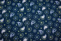 Baumwoll Popeline Glitter Paisley