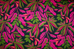 Baumwoll Satin Lush Leaves by Nerida Hansen