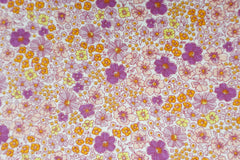 Baumwollstoff Blumenwiese - rosa