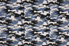 Baumwolljersey Blue Camouflage