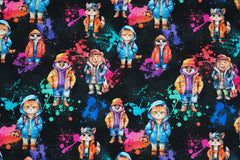 Baumwolljersey Digital Cool Animals