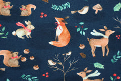 Baumwolljersey Digital Forrest Animals