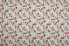 Baumwolljersey Digital Little Safari Animals