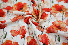 Baumwolljersey Digital Mohnblumen Fräulein von Julie