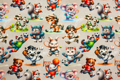 Baumwolljersey Digital Sport Animals