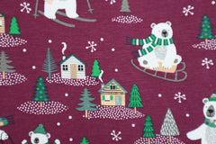 Baumwolljersey Eisbären Winterspaß