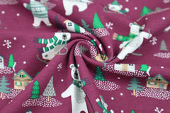 Baumwolljersey Eisbären Winterspaß