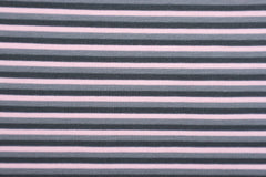 Baumwolljersey Parade Streifen - rosa/grau/dunkelgrau