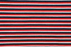 Baumwolljersey Parade Streifen - rot/dunkelblau/weiß