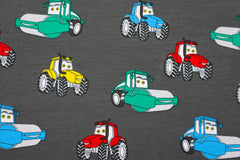 Baumwolljersey Niklas Fahrzeuge - grau