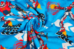 Reststück: 1,20m - Baumwolljersey Power Rob blau