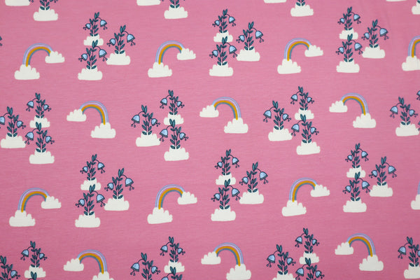 Baumwolljersey Rosie Rainbow himbeer 463404