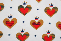 Baumwolljersey Royal Hearts