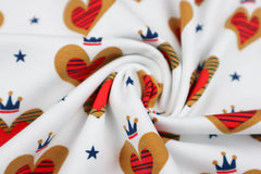 Baumwolljersey Royal Hearts