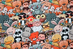 Baumwolljersey Digital Crazy Animals