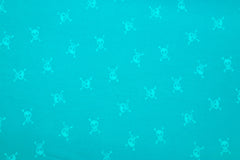 Baumwolljersey Totenköpfe - türkis