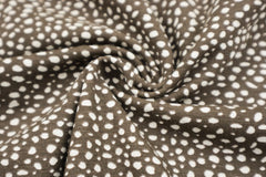 Baumwolljersey Tupfen braun beige