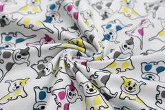 Baumwolljersey Bunte Hunde
