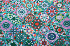 Reststück: 1,10m Baumwolljersey buntes mandala