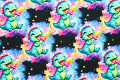 Baumwolljersey Digital Cute Dragon