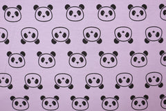 Baumwolljersey Cute Panda - flieder