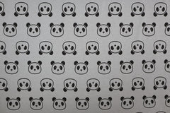 Baumwolljersey Cute Panda - grau