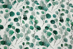 Reststück: 1,30m - Baumwolljersey Eukalyptus Leaves SH