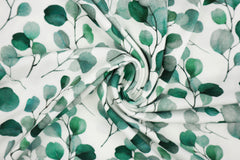 Reststück: 1,30m - Baumwolljersey Eukalyptus Leaves SH