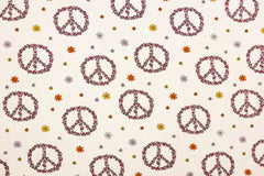 Baumwolljersey Flower Power Peace