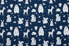 Baumwolljersey Forest Animals