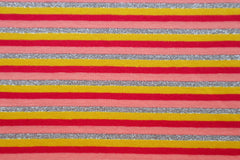 Baumwolljersey Glitter Stripes