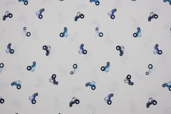 Baumwolljersey Kleiner Taktor - blau