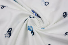 Baumwolljersey Kleiner Taktor - blau