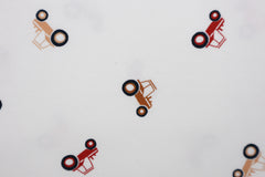 Baumwolljersey Kleiner Taktor - orange/rot