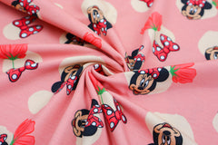 Baumwolljersey Lizenz Minnie Mouse & Flowers