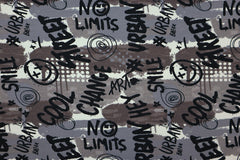 Baumwolljersey No Limits - grau/taupe