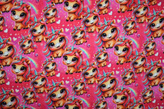 Baumwolljersey Digital Pinky Unicorn