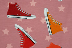 Reststück: 1,20m -  Baumwolljersey  Sneaker rosa