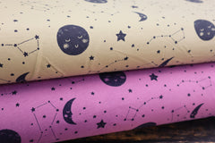 Baumwolljersey Sternenhimmel - camel