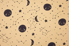 Baumwolljersey Sternenhimmel - camel